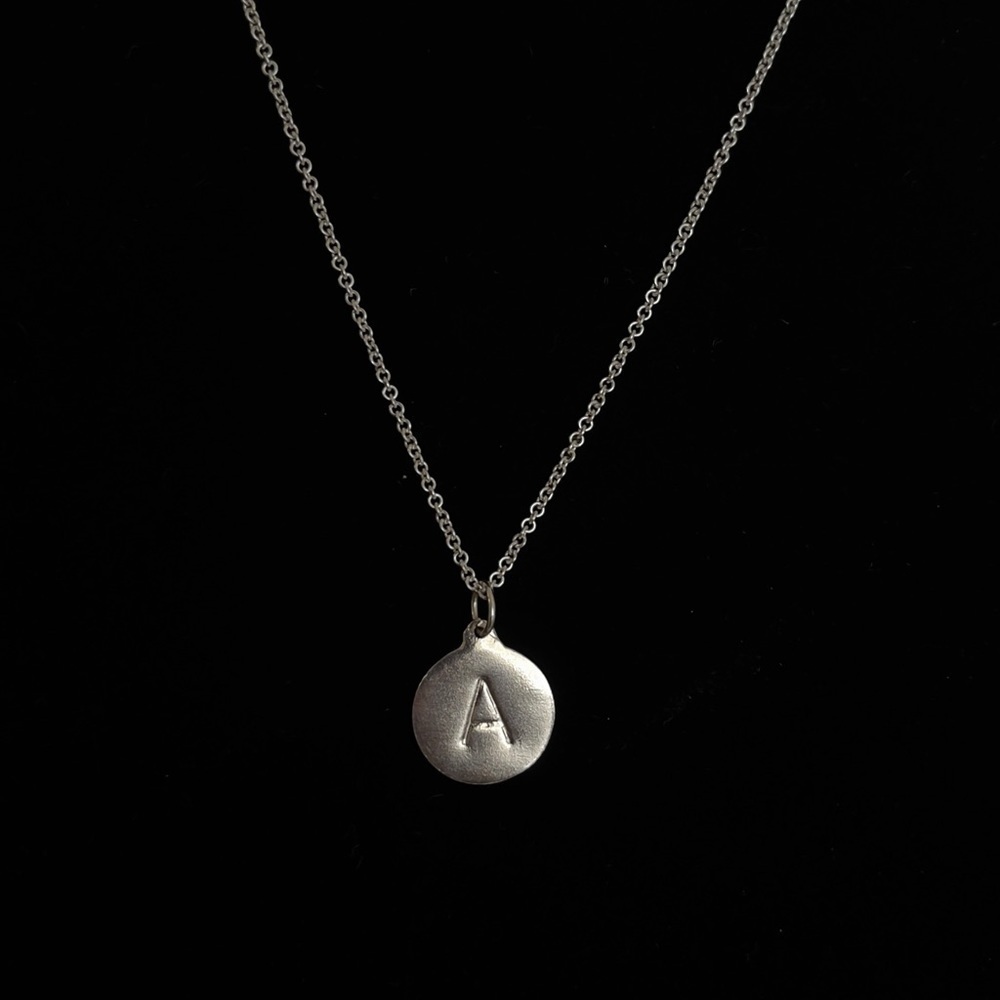 Sterling Silver “A” Initial Necklace - image 1